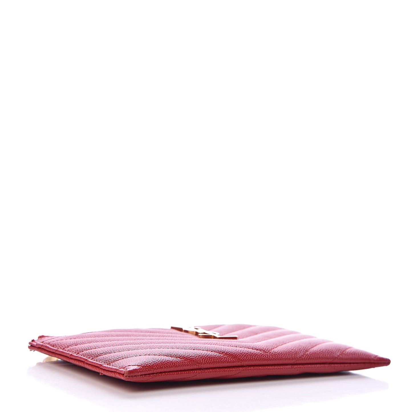 Grain De Poudre Chevron Monogram Bill Pouch Red
