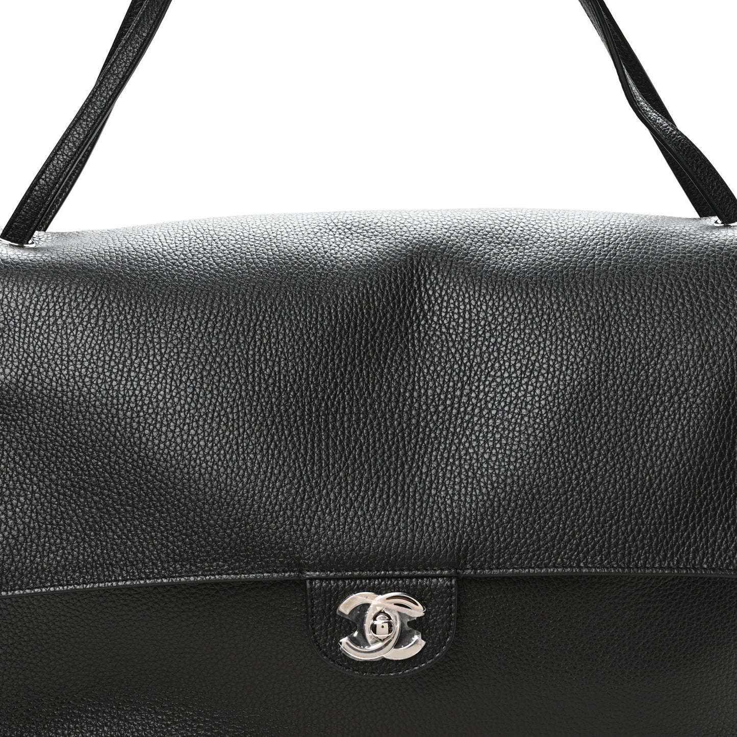 Grained Calfskin Souplissimo Maxi Flap Black