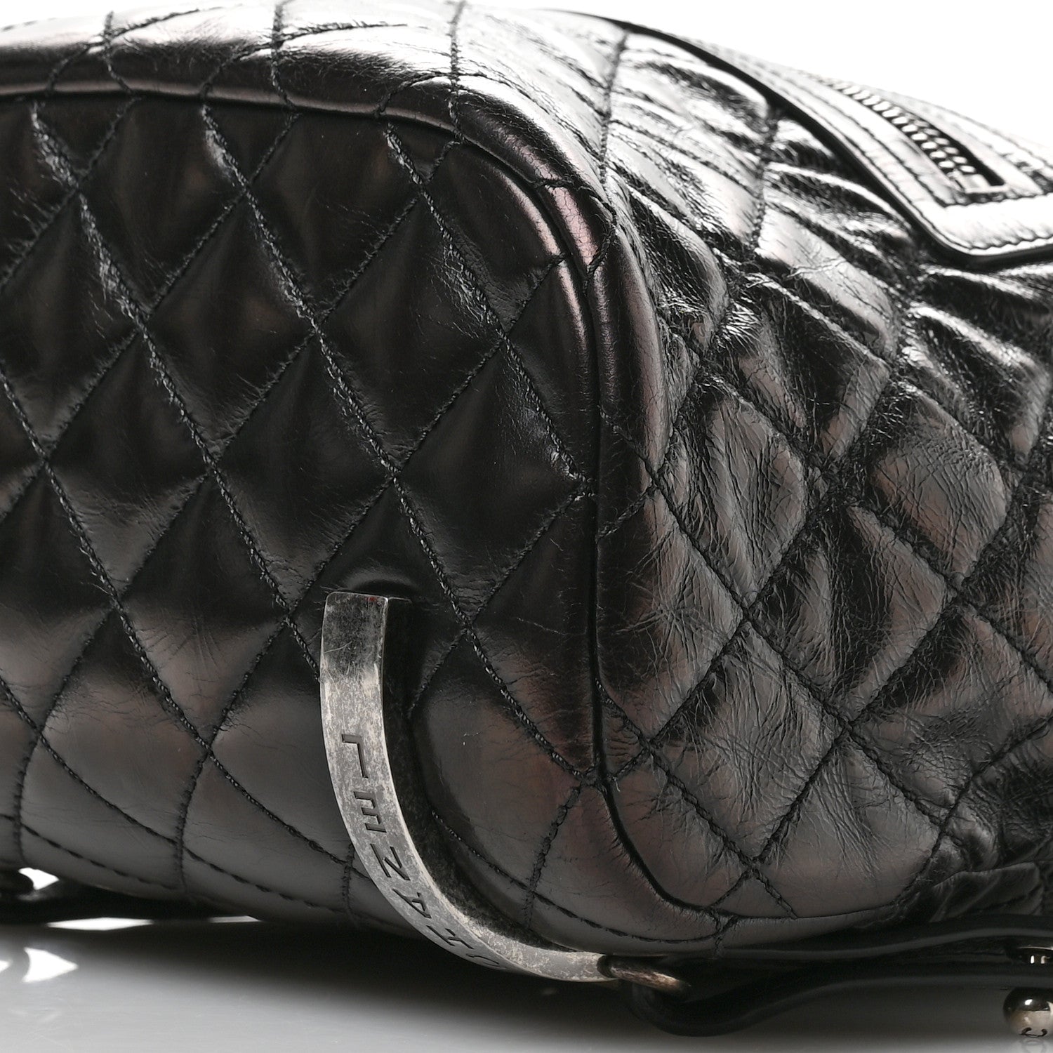 Chanel Glazed Calfskin Quilted Small Salzburg Mountain Backpack Black 10 of 10