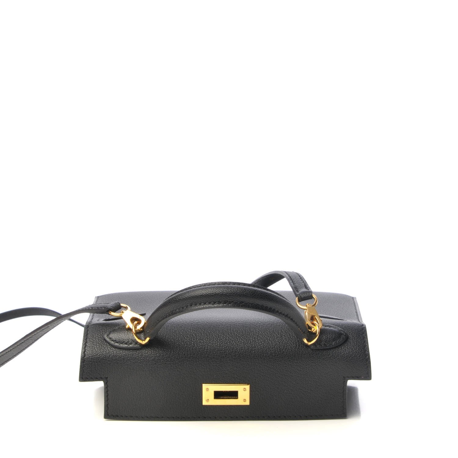 Hermes Chevre Chandra Mini Kelly Sellier 20 Black 8 of 26