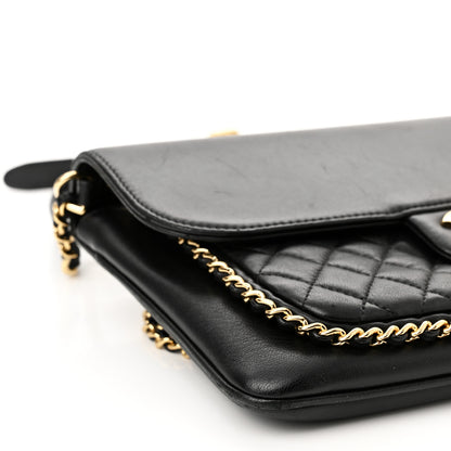 Chanel Lambskin Quilted Large CC Unchained Crossbody Black 9 of 12