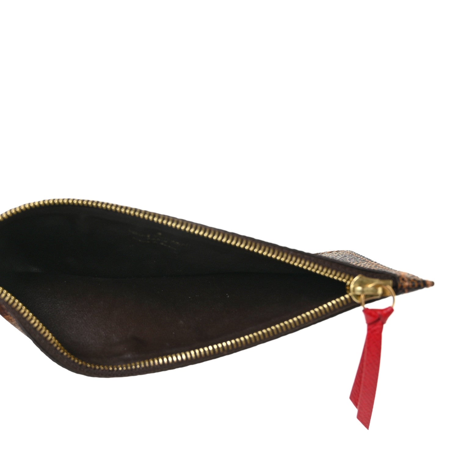 Louis Vuitton Damier Ebene Josephine Wallet Zippered Insert Red 5 of 8