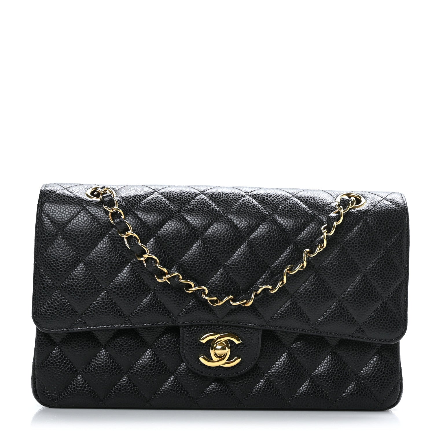 Chanel Caviar Quilted Medium Double Flap Black 1 of 9