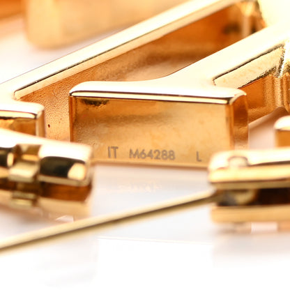 Louis Vuitton Metal Louise Hoop Earrings Gold 4 of 4