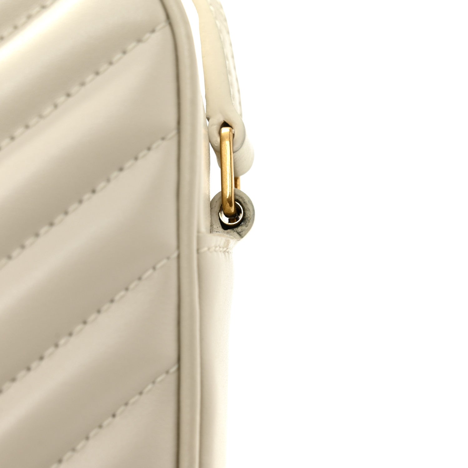 Saint Laurent Calfskin Matelasse Monogram Lou Camera Bag Crema Soft 9 of 11