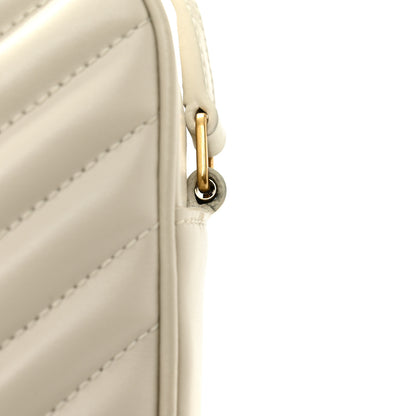 Saint Laurent Calfskin Matelasse Monogram Lou Camera Bag Crema Soft 9 of 11