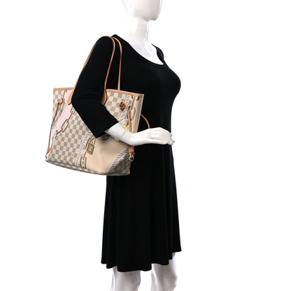 Louis Vuitton Damier Azur Nautical Neverfull MM 3 of 9