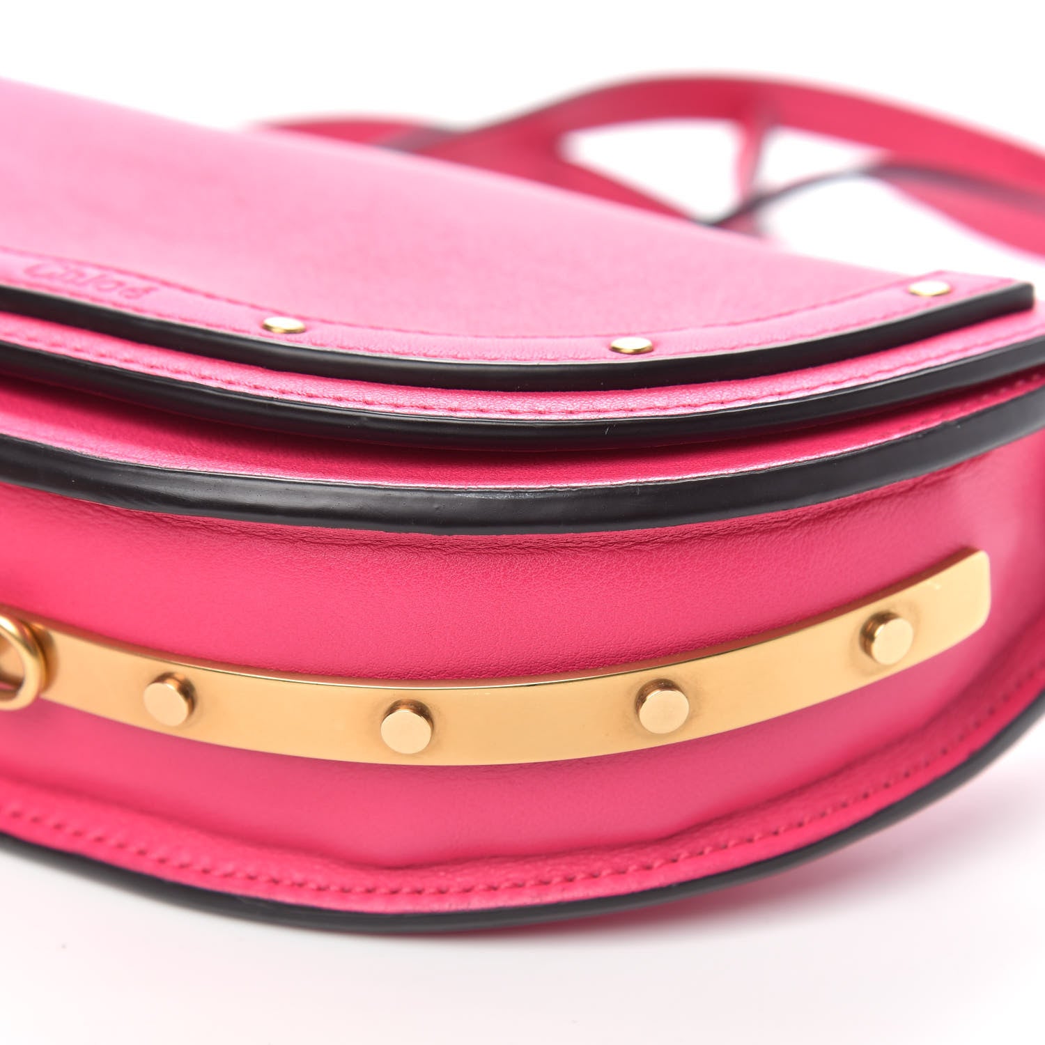 Chloe Calfskin Small Nile Bracelet Minaudiere Bag Fuchsia Rose 8 of 10