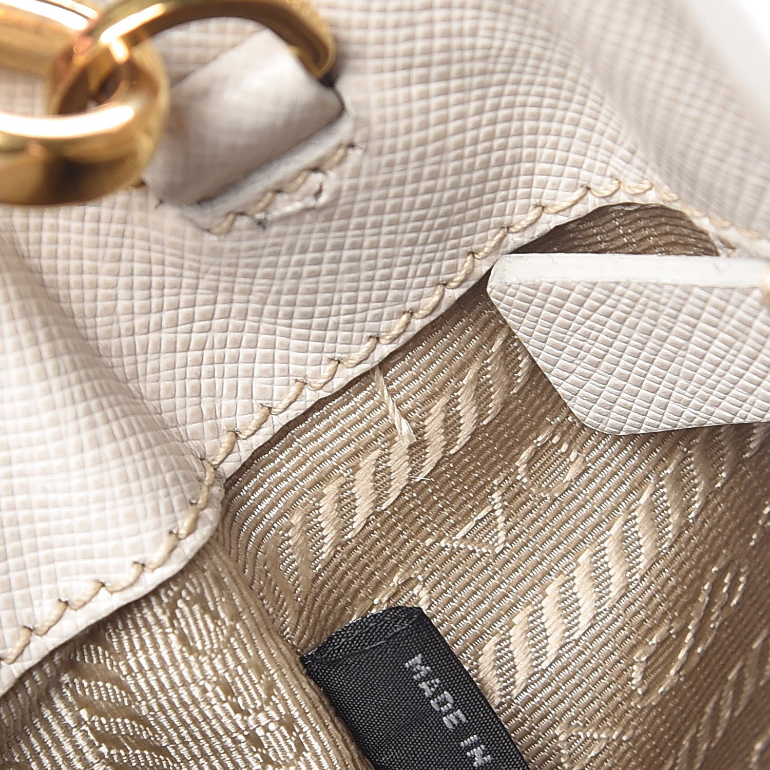 Prada Saffiano Lux Medium Tote Talco 10 of 23