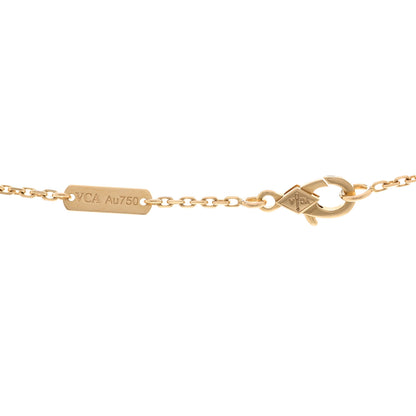 Van Cleef & Arpels 18K Yellow Gold Mother of Pearl Vintage Alhambra Pendant Necklace 4 of 5