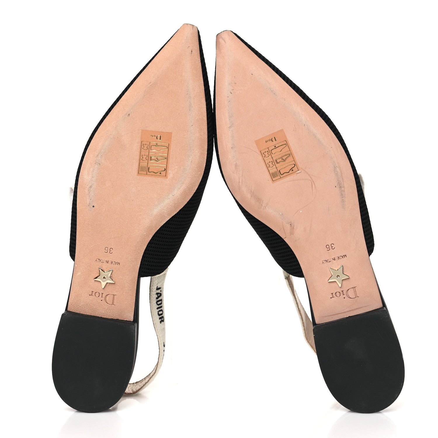 Christian Dior Technical Canvas Ribbon J'Adior Slingback Flats 36 Black 5 of 8