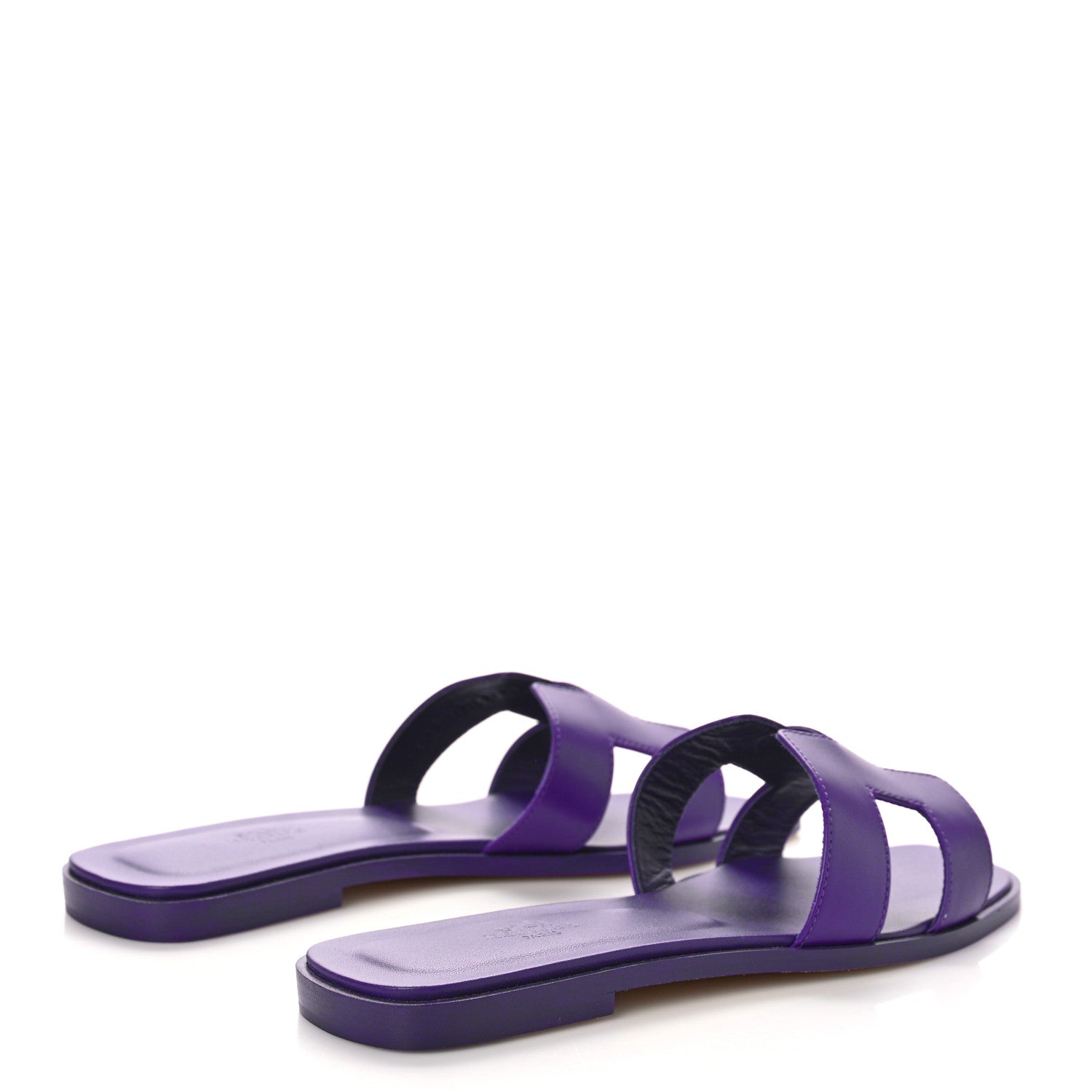 Hermes Calfskin Oran Sandals 39 Violet Majorette 3 of 9