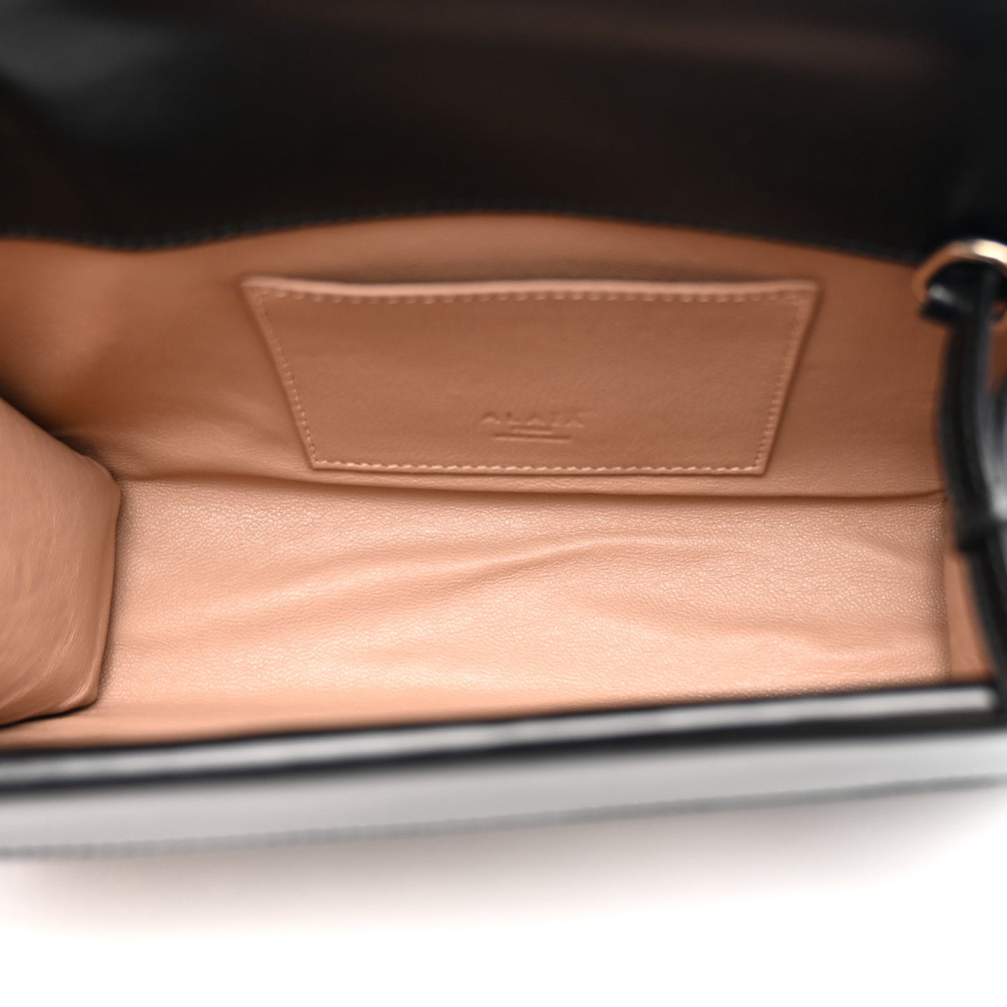 Calfskin Studded Foldover Clutch Black