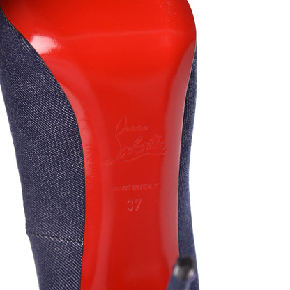 Christian Louboutin Denim New Very Prive 120 Pumps 37 Blue 6 of 8