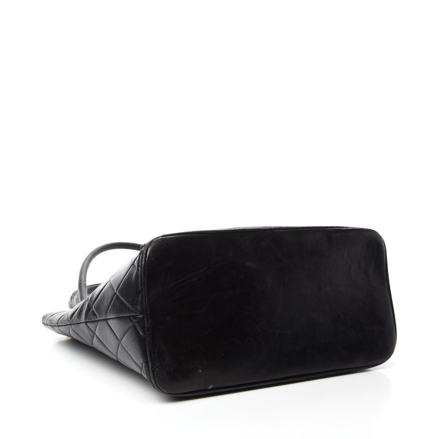 Lambskin Quilted Medallion Tote Black