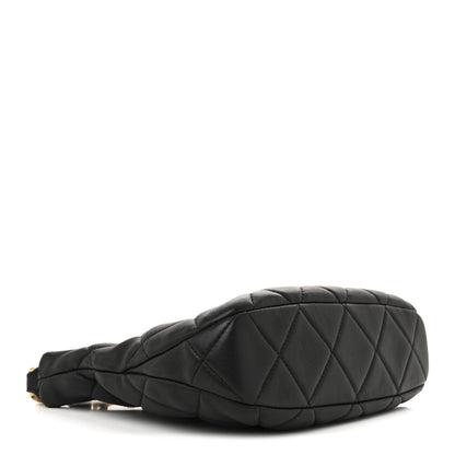 Chanel Lambskin Quilted CC Chain Hobo Black 4 of 14