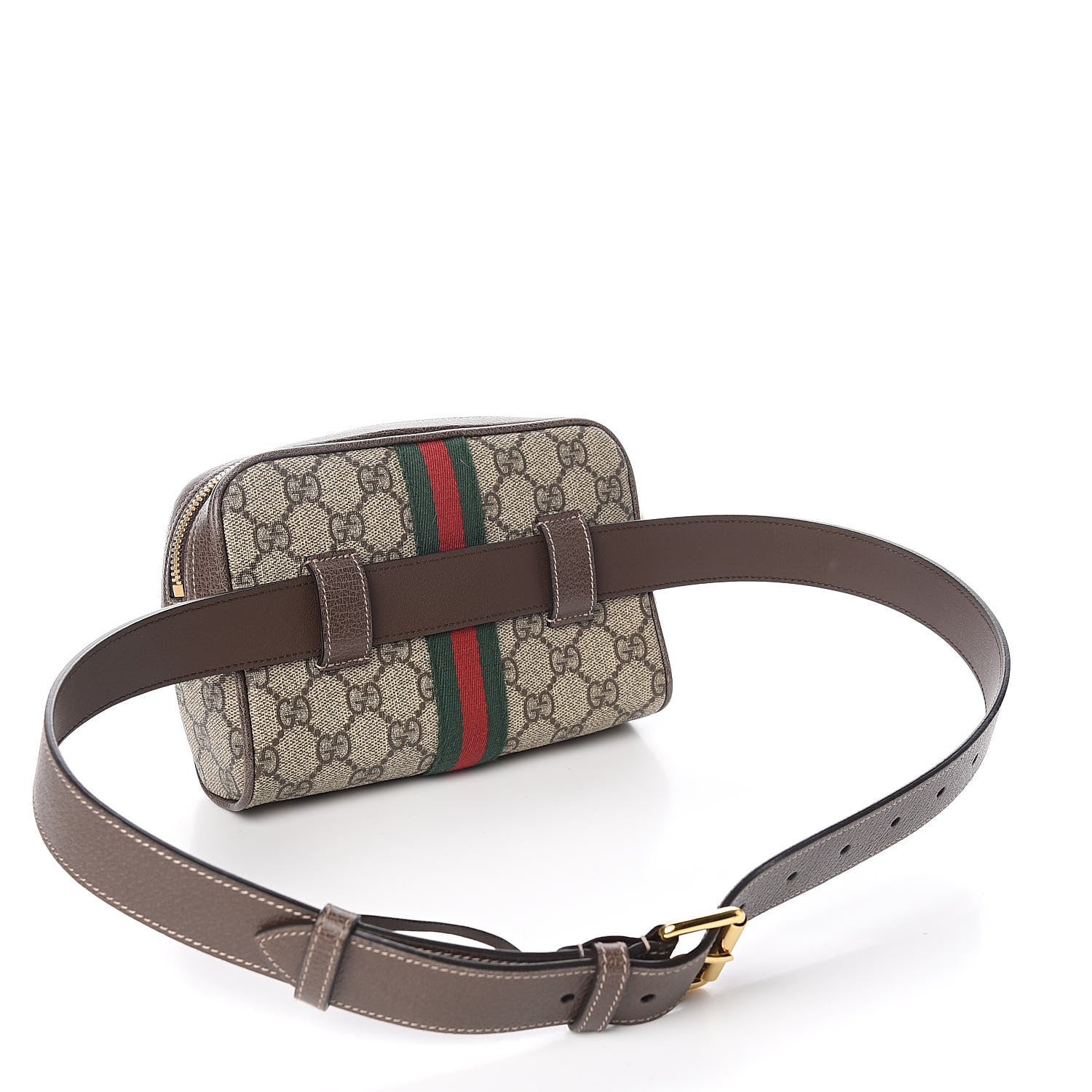 Gucci GG Supreme Monogram Web Small Ophidia Belt Bag 85 34 Dark Brown 3 of 14