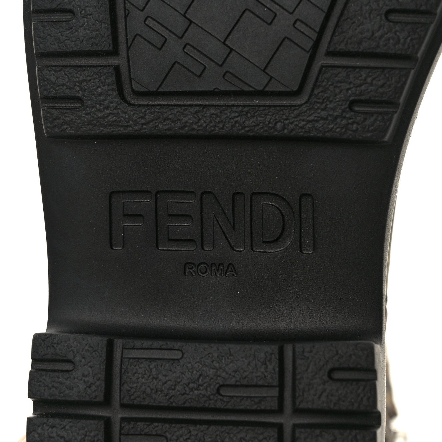 Fendi Fabric Jacquard Vitello FF Domino 50mm Biker Boots 38 Tobacco Black Sand 7 of 9