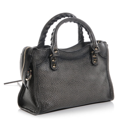 Balenciaga Grained Calfskin Classic Gold Hardware Mini City Ombre Grey Gradient 3 of 9
