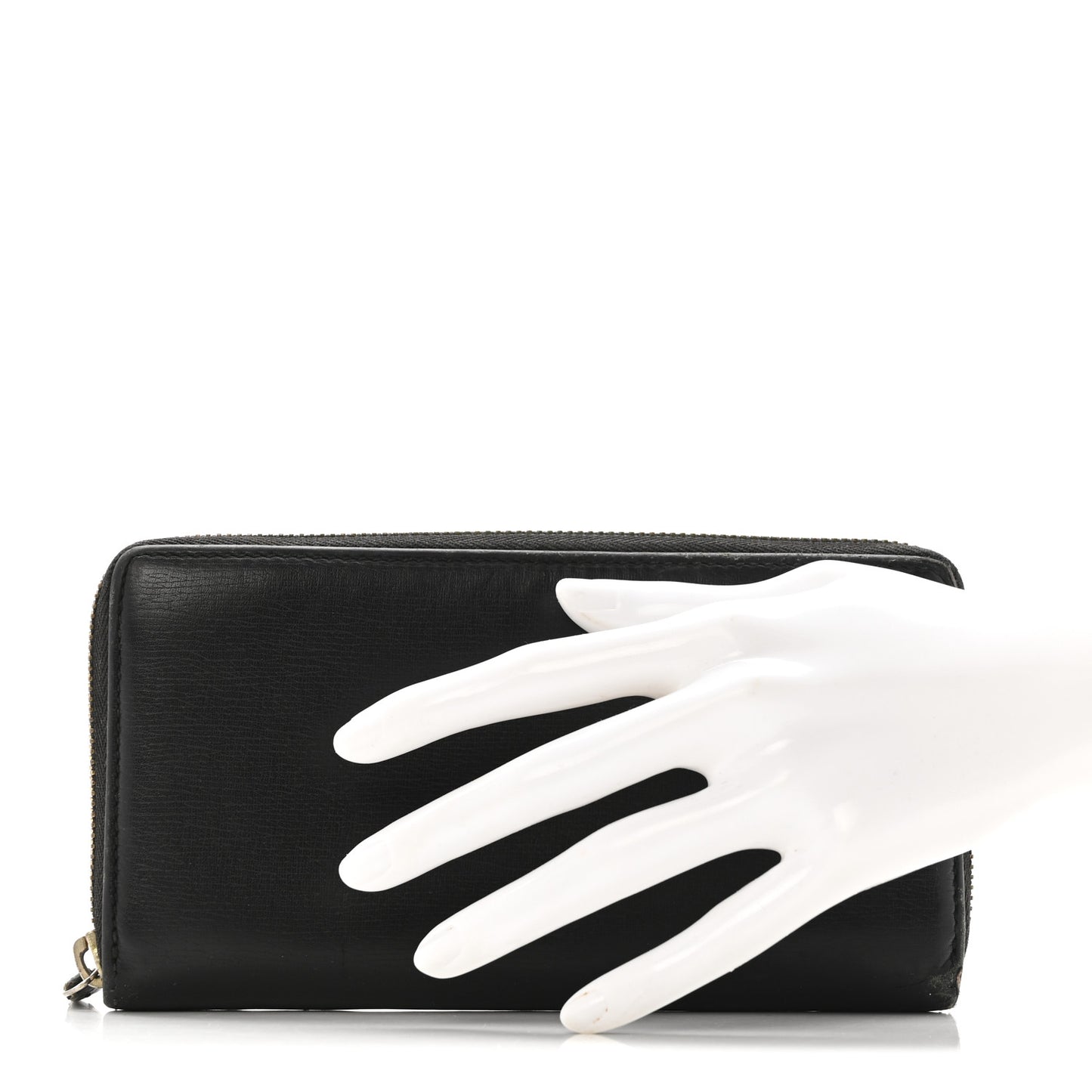 Calfskin GG Zip Around Wallet Black