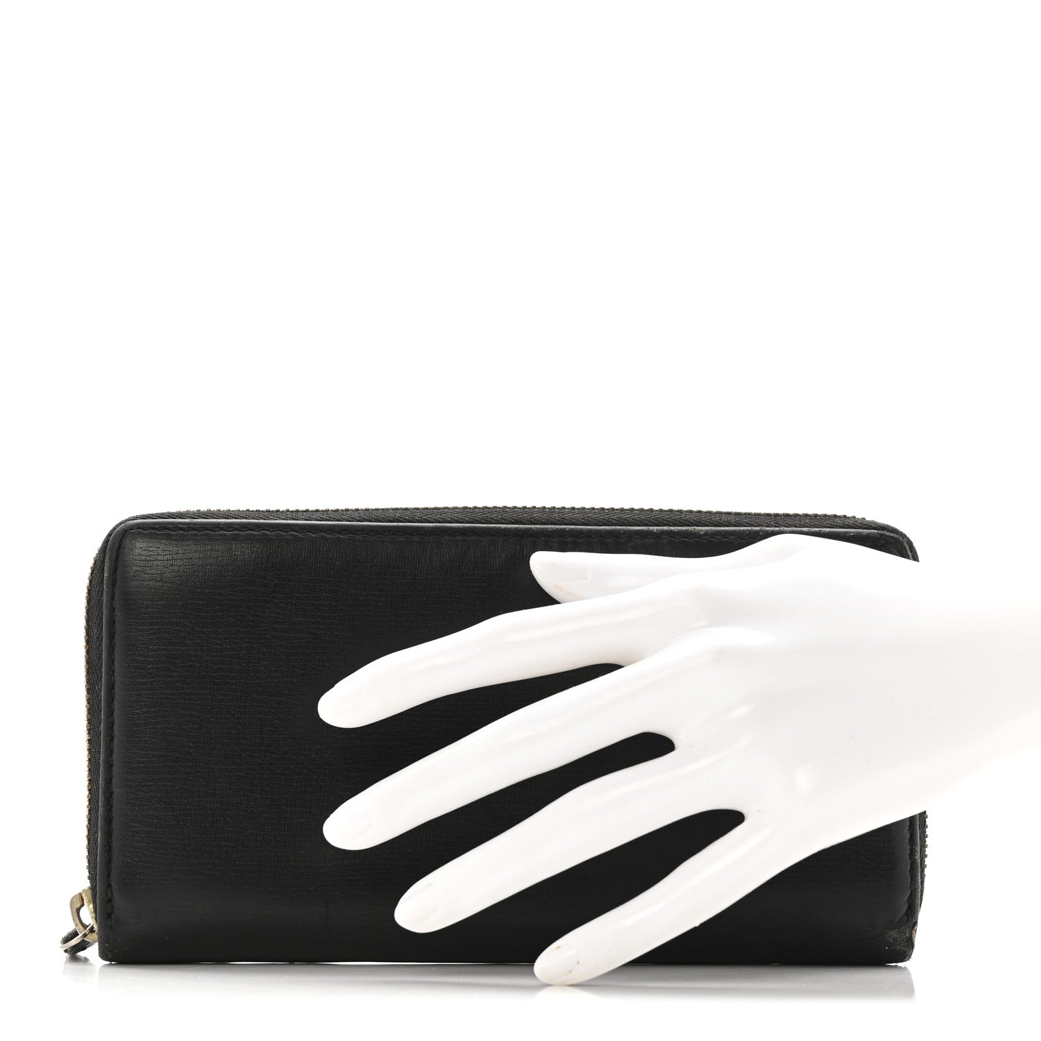 Gucci Calfskin GG Zip Around Wallet Black 2 of 14