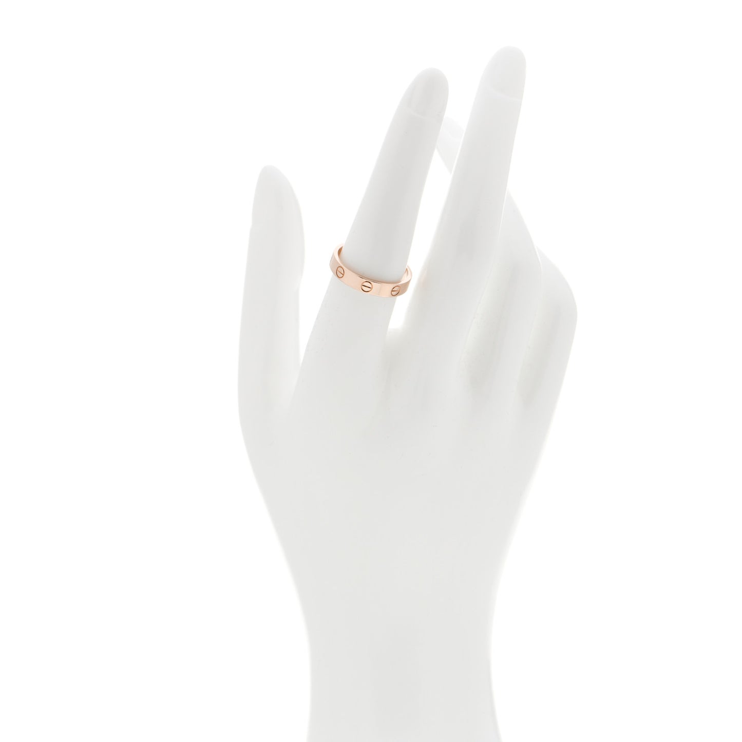 18K Pink Gold 3.5mm LOVE Wedding Band Ring 55 7.25