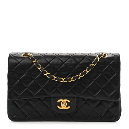 Chanel Lambskin Quilted Medium Double Flap Black 1 of 14