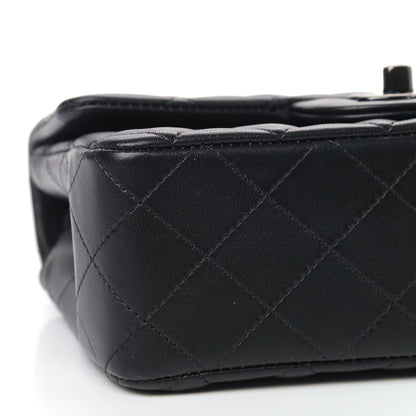 Chanel Lambskin Quilted Mini Rectangular Flap So Black 8 of 9