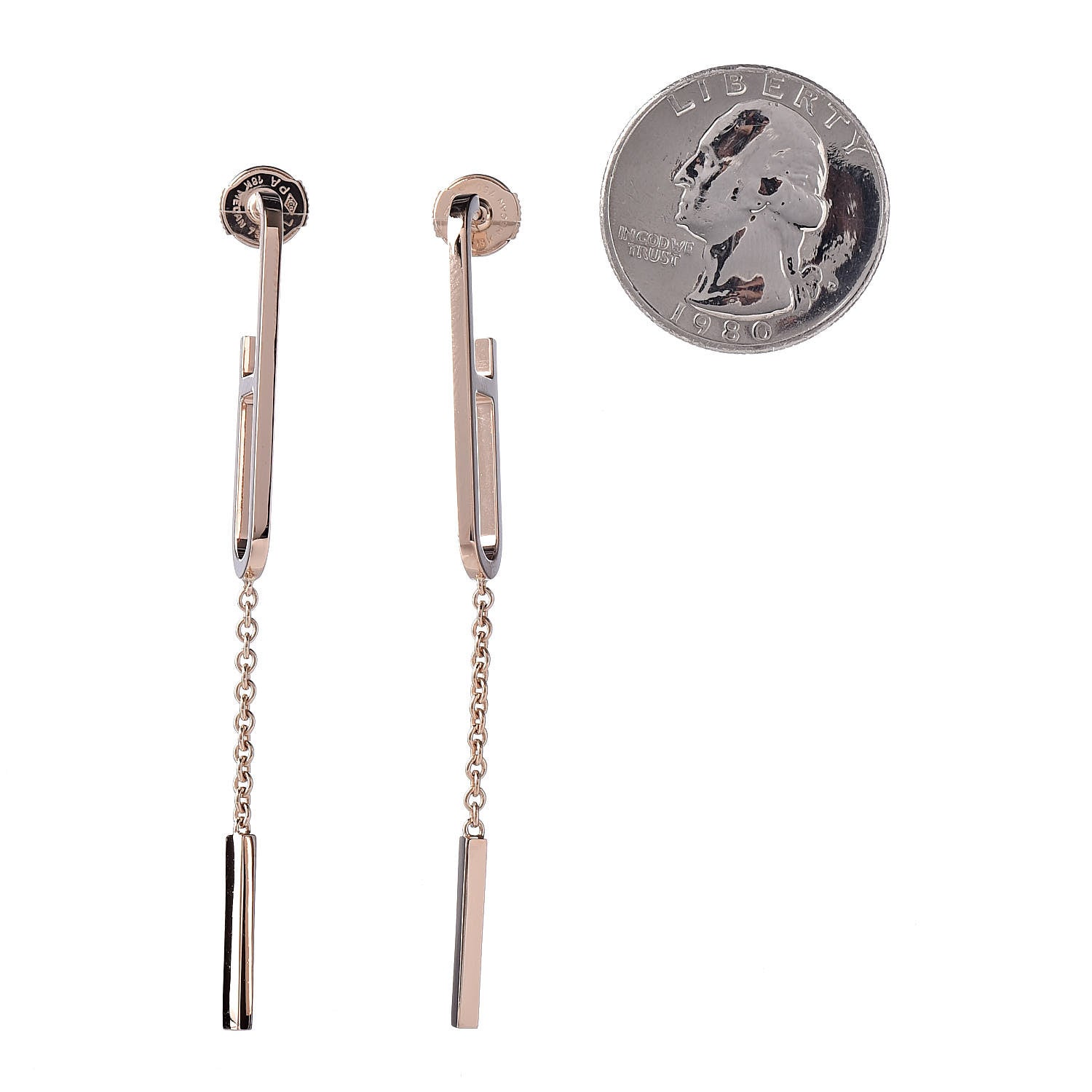 Hermes 18K Rose Gold Ever Chaine D'Ancre Earrings 2 of 6