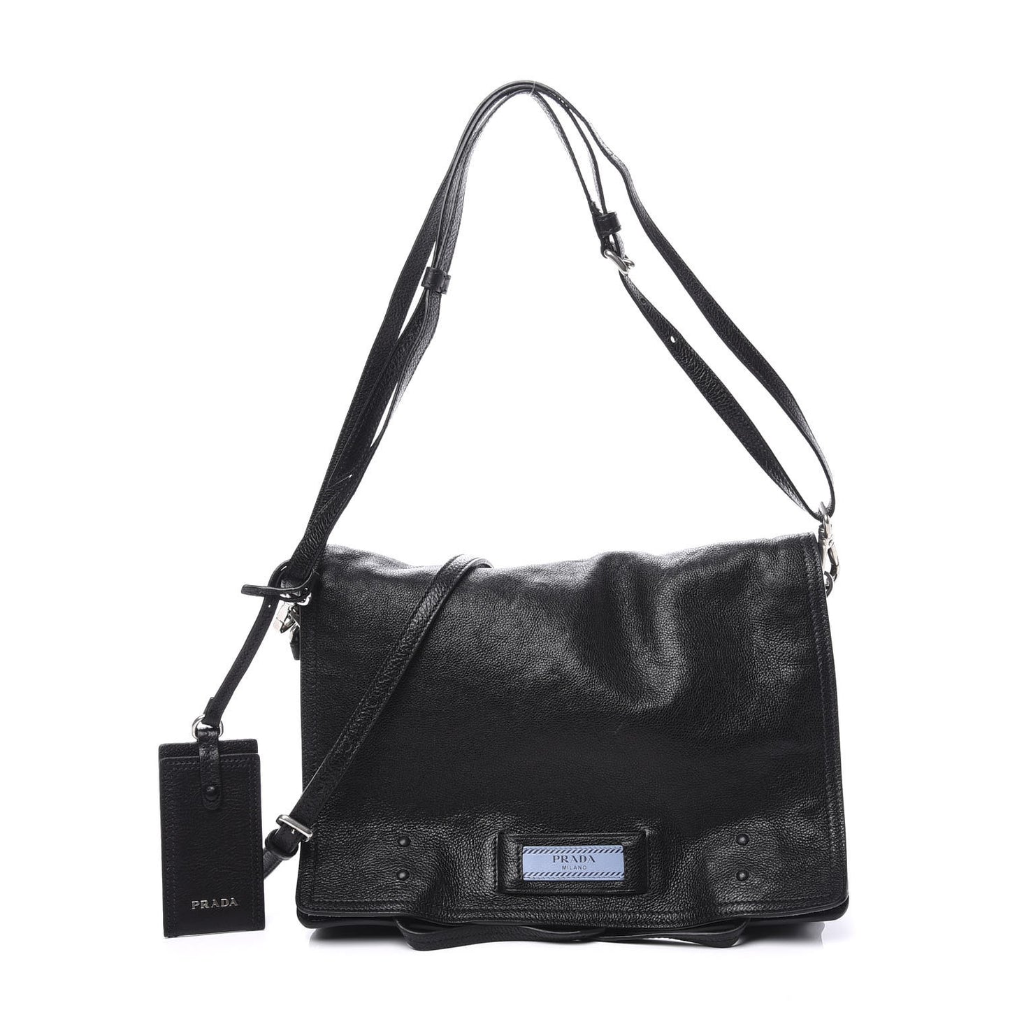Glace Calf Etiquette Flap Black Astrale