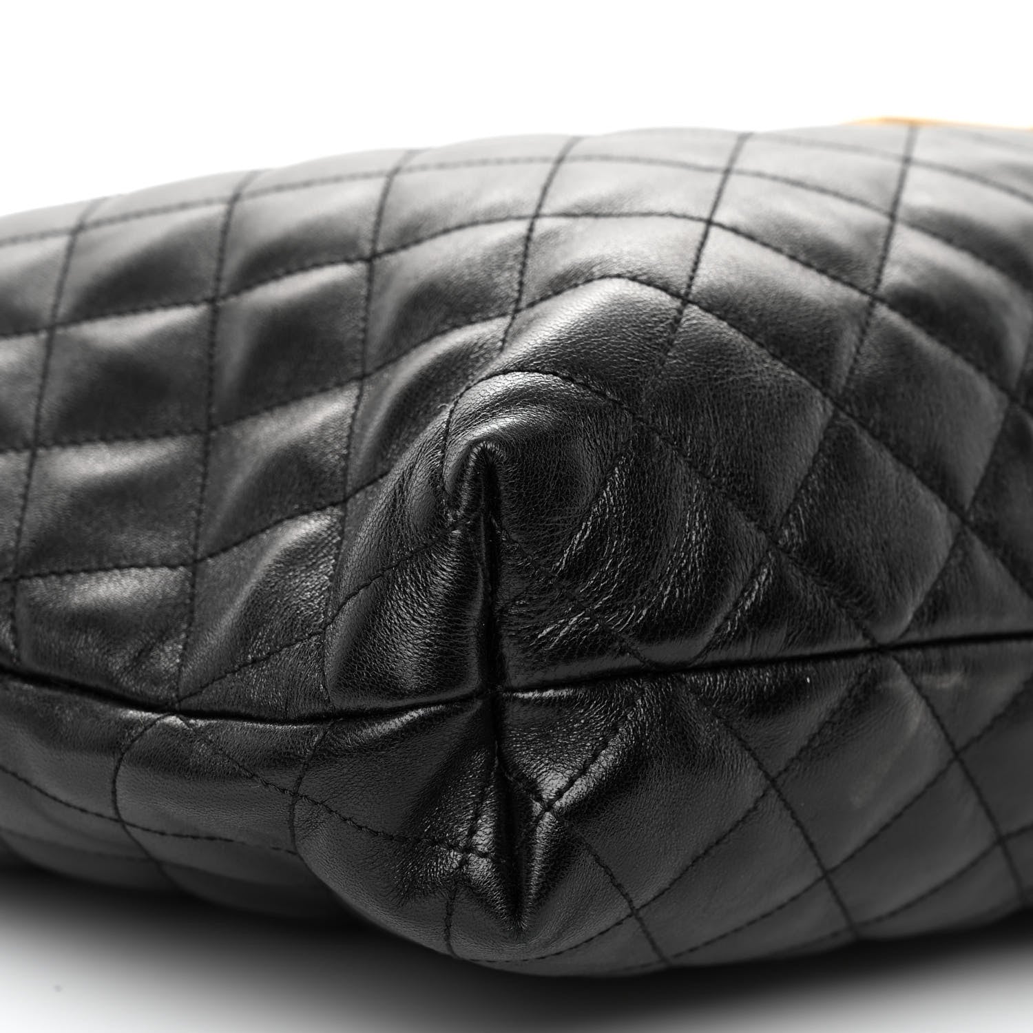Saint Laurent Lambskin Quilted Maxi Icare Shopping Tote Black 9 of 10