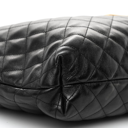 Saint Laurent Lambskin Quilted Maxi Icare Shopping Tote Black 9 of 10
