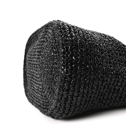 Balenciaga Raffia Woven Le Cagole Panier Tote Bag Black 11 of 11