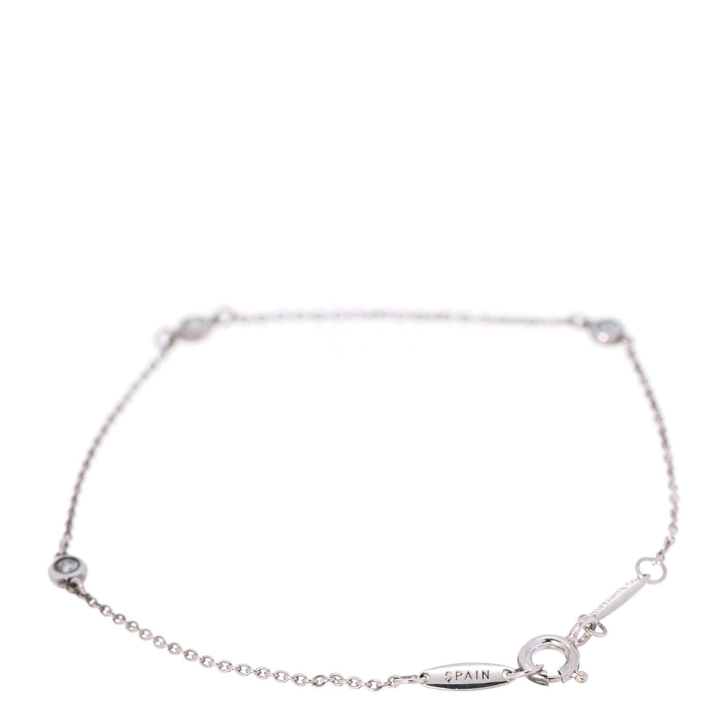 Tiffany Sterling Silver Diamond .09ct Elsa Peretti Diamonds By The Yard Bracelet 3 of 8