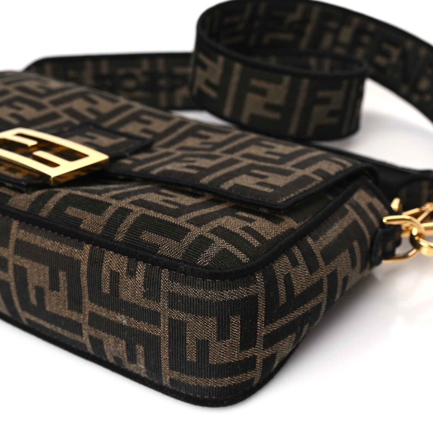 Fabric Jacquard FF 1974 Medium Baguette Tobacco Moro Black