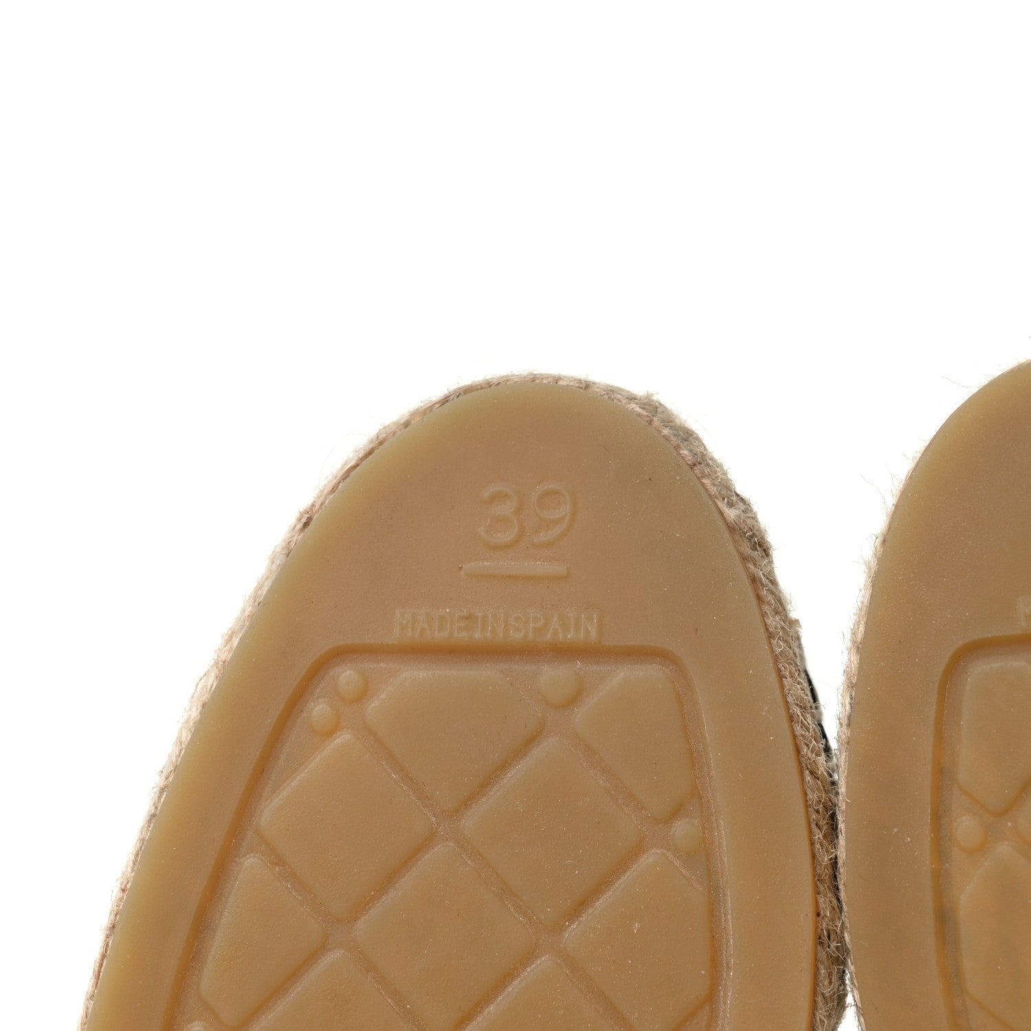 Chanel Mesh Grosgrain CC Espadrilles 39 Beige Black 6 of 8
