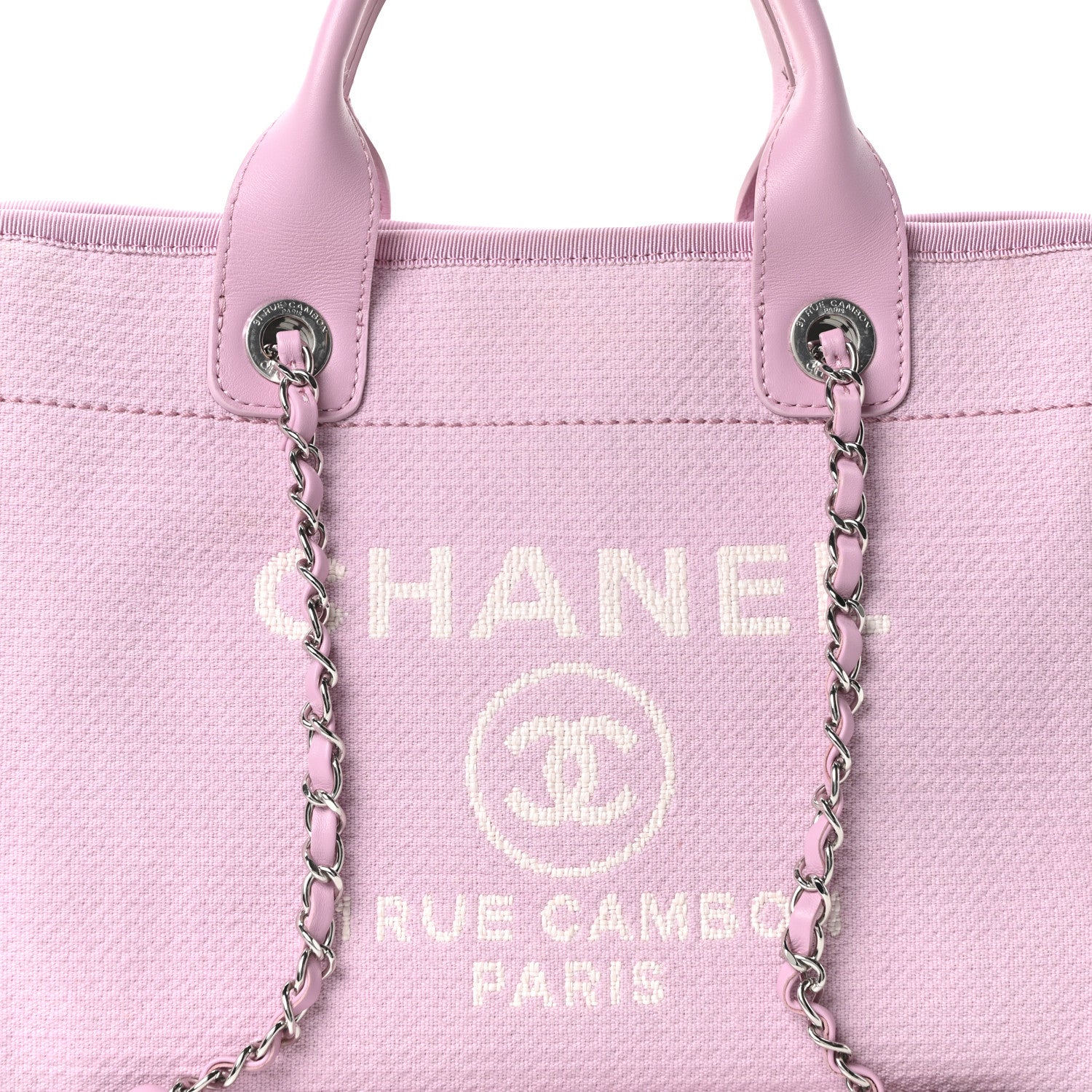 Chanel Mixed Fibers Small Deauville Tote Pink 9 of 11