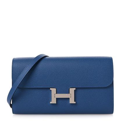 Hermes Epsom Constance Long To Go Wallet Bleu Tie 1 of 23