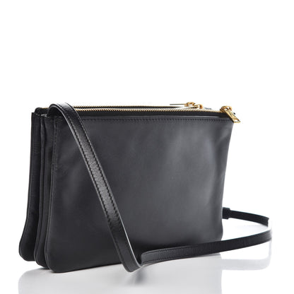 Celine Lambskin Small Trio Crossbody Bag Black 3 of 8