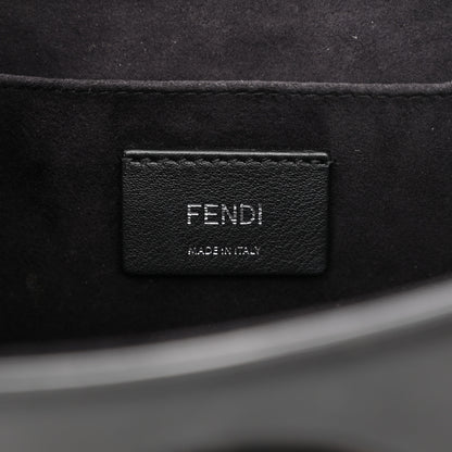 Fendi Vitello Century Velvet F is Fendi FF Kan I Shoulder Bag Black Tobacco 6 of 11