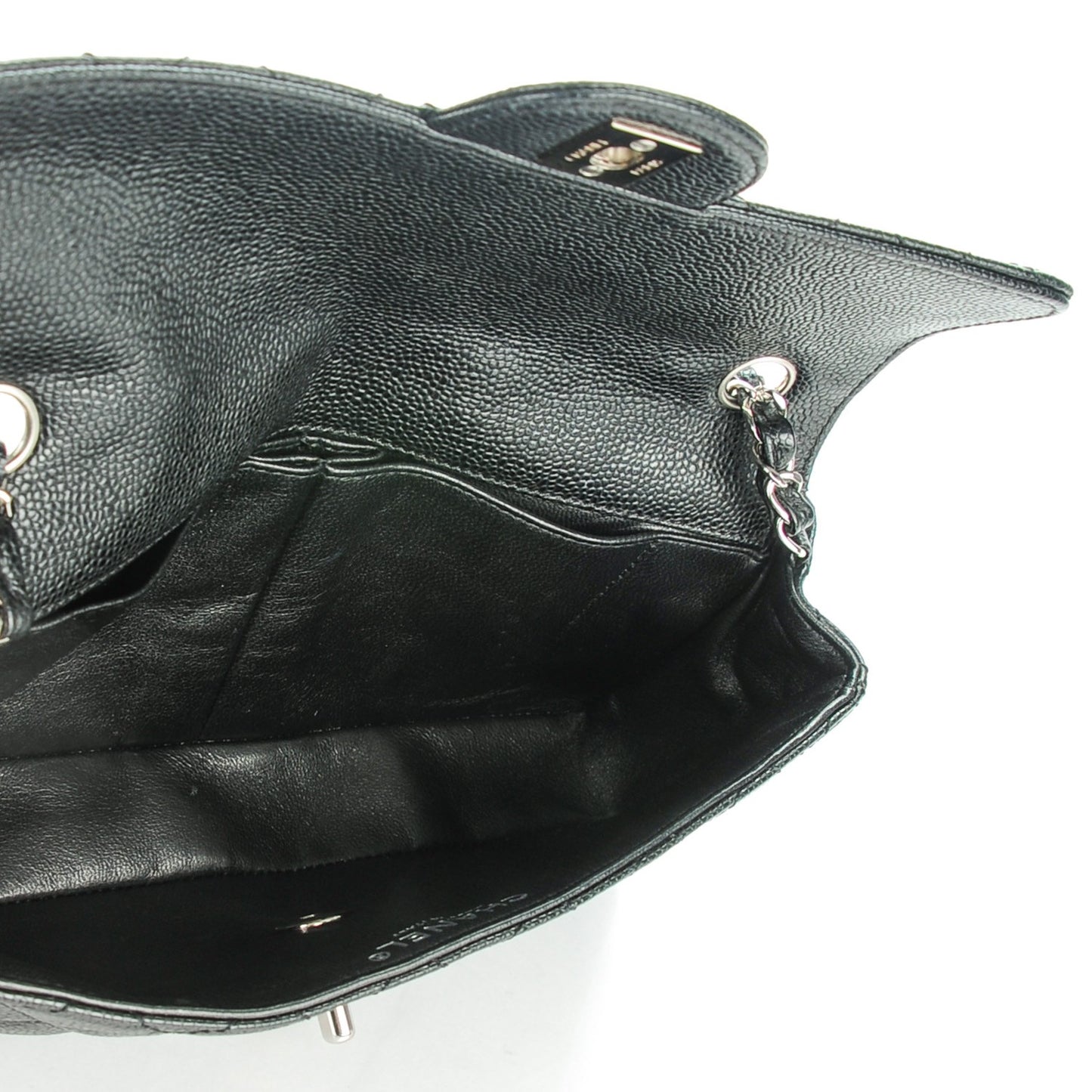 Caviar Quilted East West Flap Black