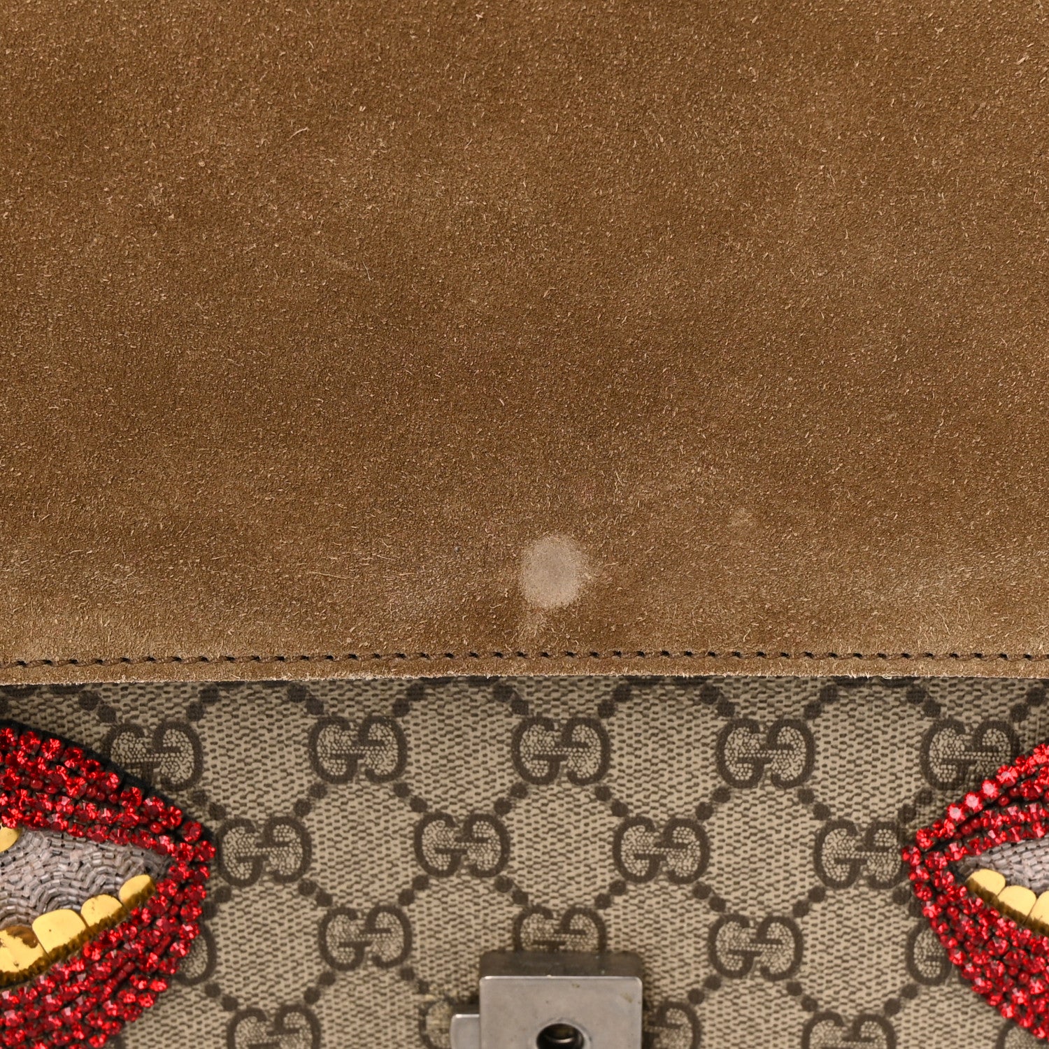 Gucci GG Supreme Monogram L'Aveugle Par Amour Embroidered Medium Dionysus Shoulder Bag Multicolor 14 of 15