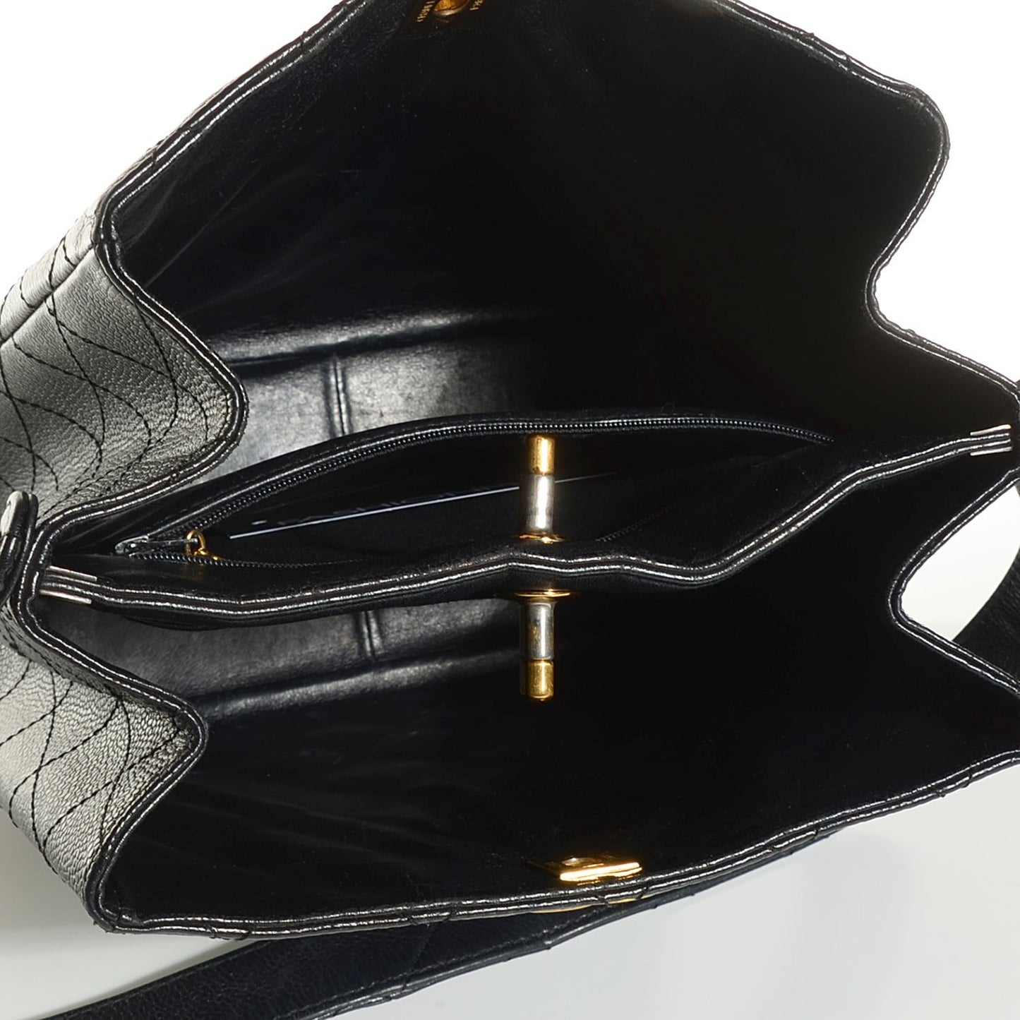 Caviar Quilted Shoulder Bag Black