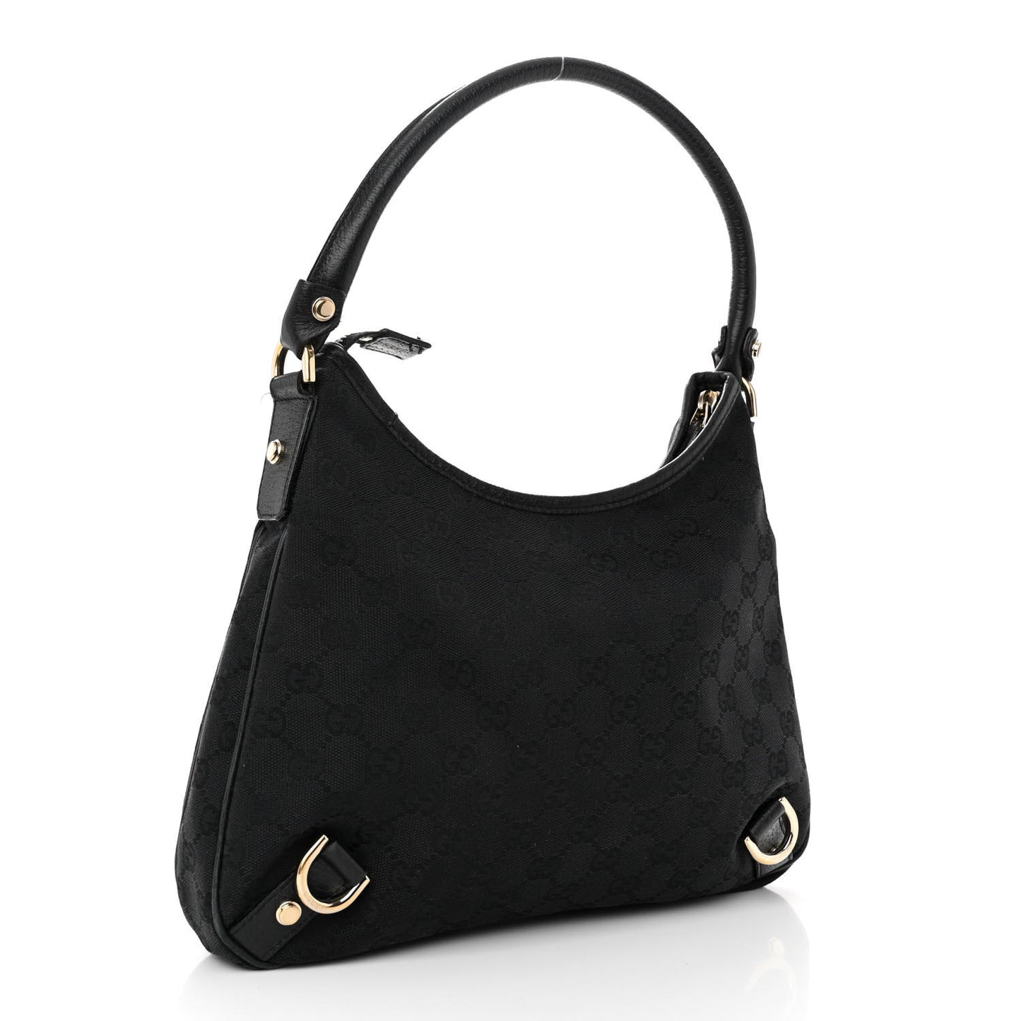 Monogram Medium Abbey D Ring Hobo Black