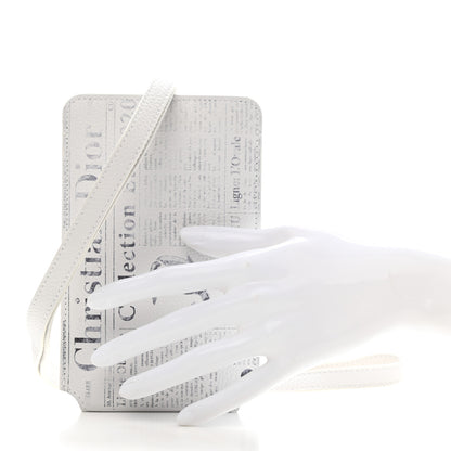 Christian Dior X DANIEL ARSHAM Grained Calfskin Newspaper Phone Holder White 2 of 9