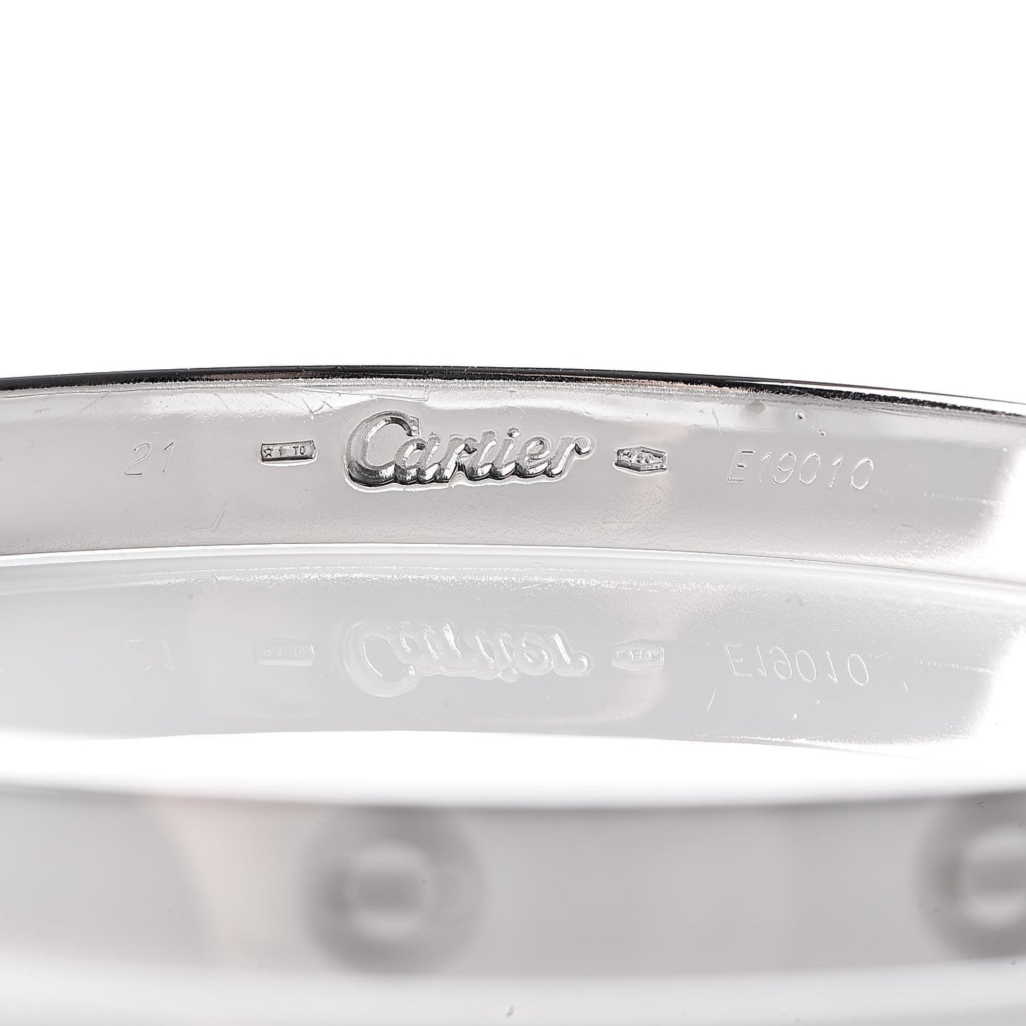 18K White Gold LOVE Bracelet 21