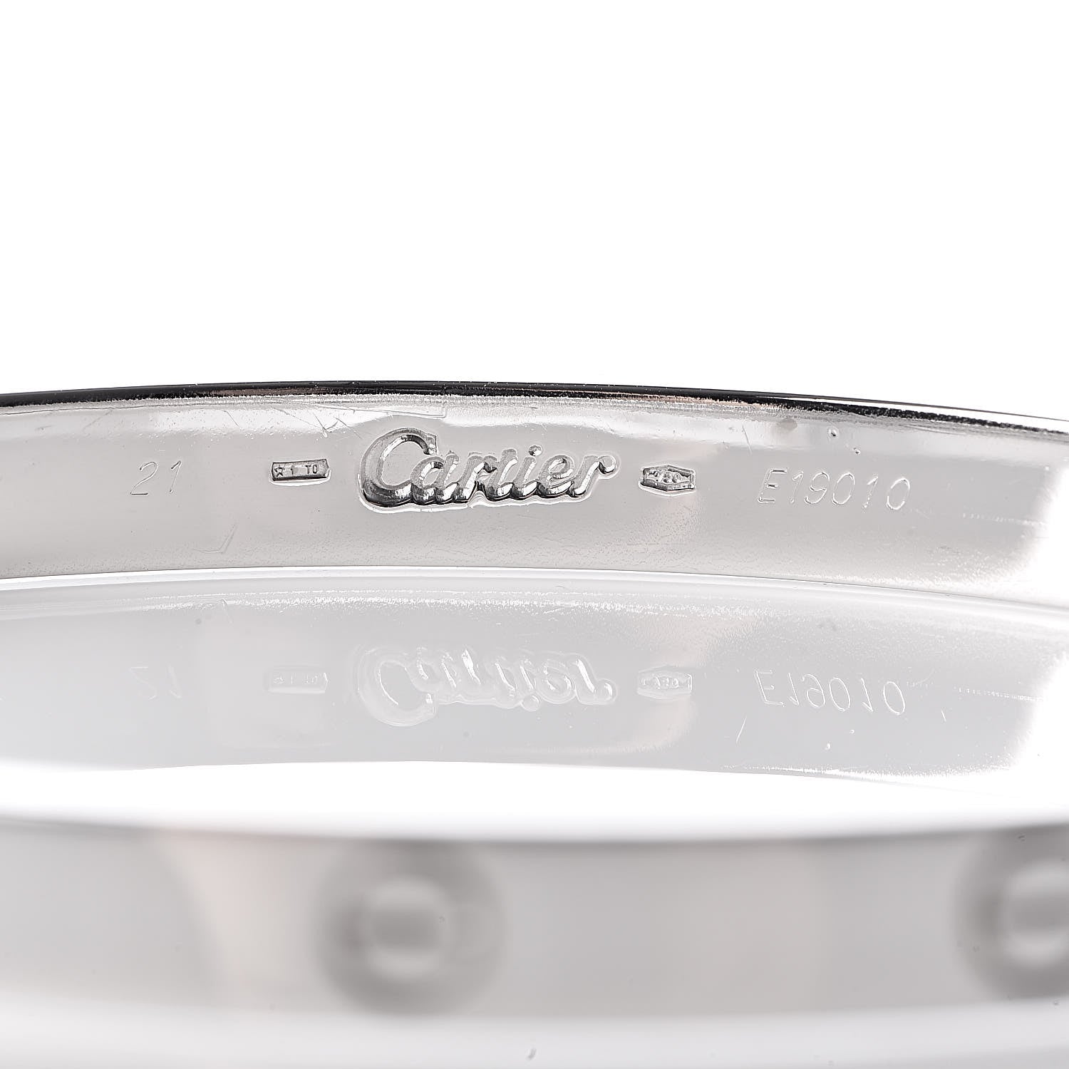 Cartier 18K White Gold LOVE Bracelet 21 5 of 7