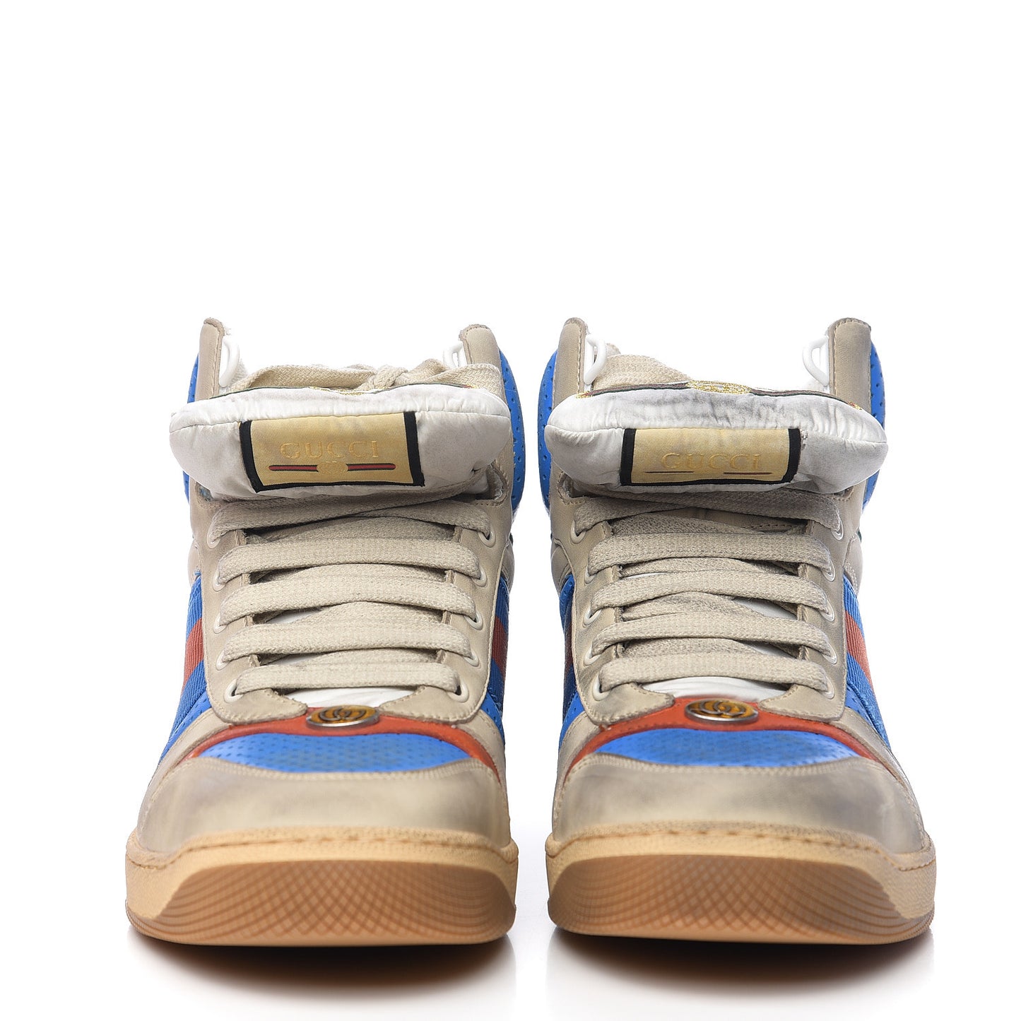 Nubuck Web Mens Screener High Top Sneakers 8 Dusty Milk Bright Splash