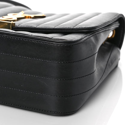 Saint Laurent Lambskin Matelasse Monogram Large Vicky Chain Bag Black 9 of 14