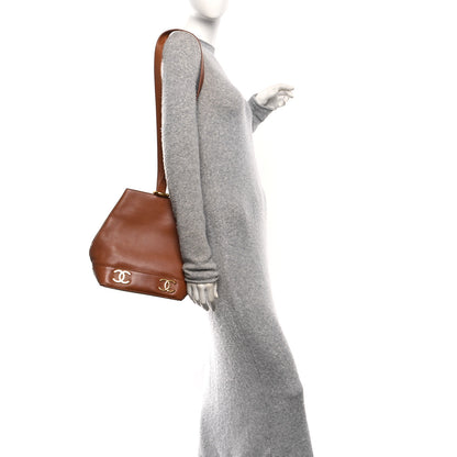 Chanel Calfskin CC Bucket Shoulder Bag Brown 2 of 9